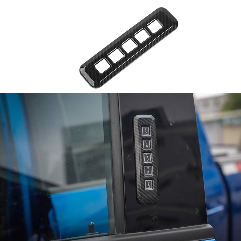 Keptrim for F150 ABS Carbon Fiber Pillar Door Lock Password Trim for 2014-2020 Ford F150, 1pc - Image 1